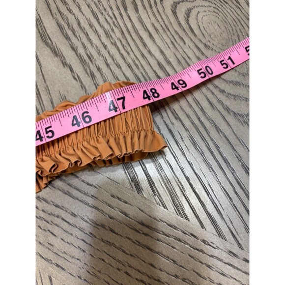 Aureum BOHO Smocked Midi Sundres Orange Russet M - Picture 5 of 9